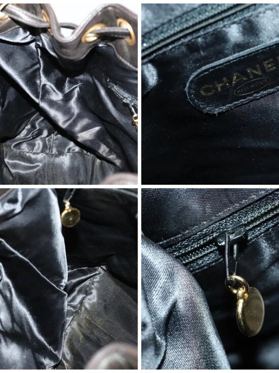 CHANEL Matelasse Backpack Lamb Skin Dark Brown Gold CC Auth ki6346 main image 12